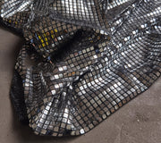 Bolso de ropa de diseñador con láser, pasarela de moda, boda, espejo de tela