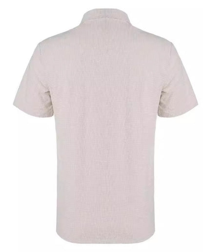 Men's Casual Loose Checked Short-sleeved Shirt