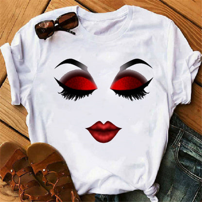 Lip print ladies T-shirt