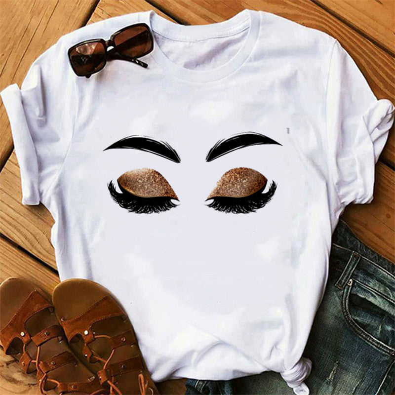 Lip print ladies T-shirt