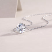 Simple Pleasure S925 Silver 2-Carat Moissanite Diamond Pendant