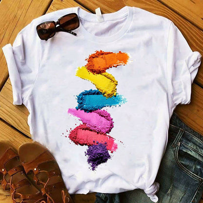Nail polish print T-shirt