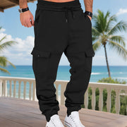 Fleece-lined Multi-pocket Cargo Outdoor Sports Casual Pants