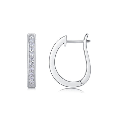 Morning Dew S925 Silver Platinum Plated Moissanite Earrings