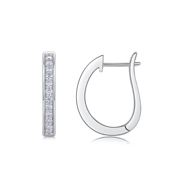 Morning Dew S925 Silver Platinum Plated Moissanite Earrings