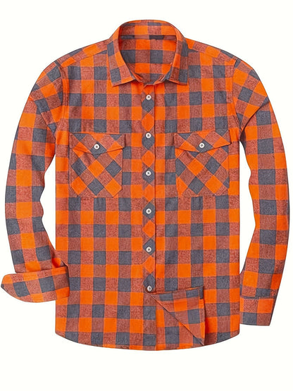 Flannel Plaid Shirt For Men All Seasons