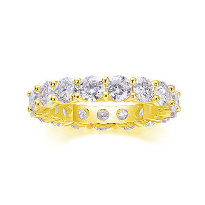 Starlight S925 Silver Platinum Plated Moissanite Diamond Ring