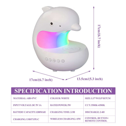 RGB Wireless Charging Night Lamp with Bluetooth Music Speaker