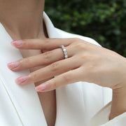 Starlight S925 Silver Platinum Plated Moissanite Diamond Ring