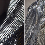 Bolso de ropa de diseñador con láser, pasarela de moda, boda, espejo de tela