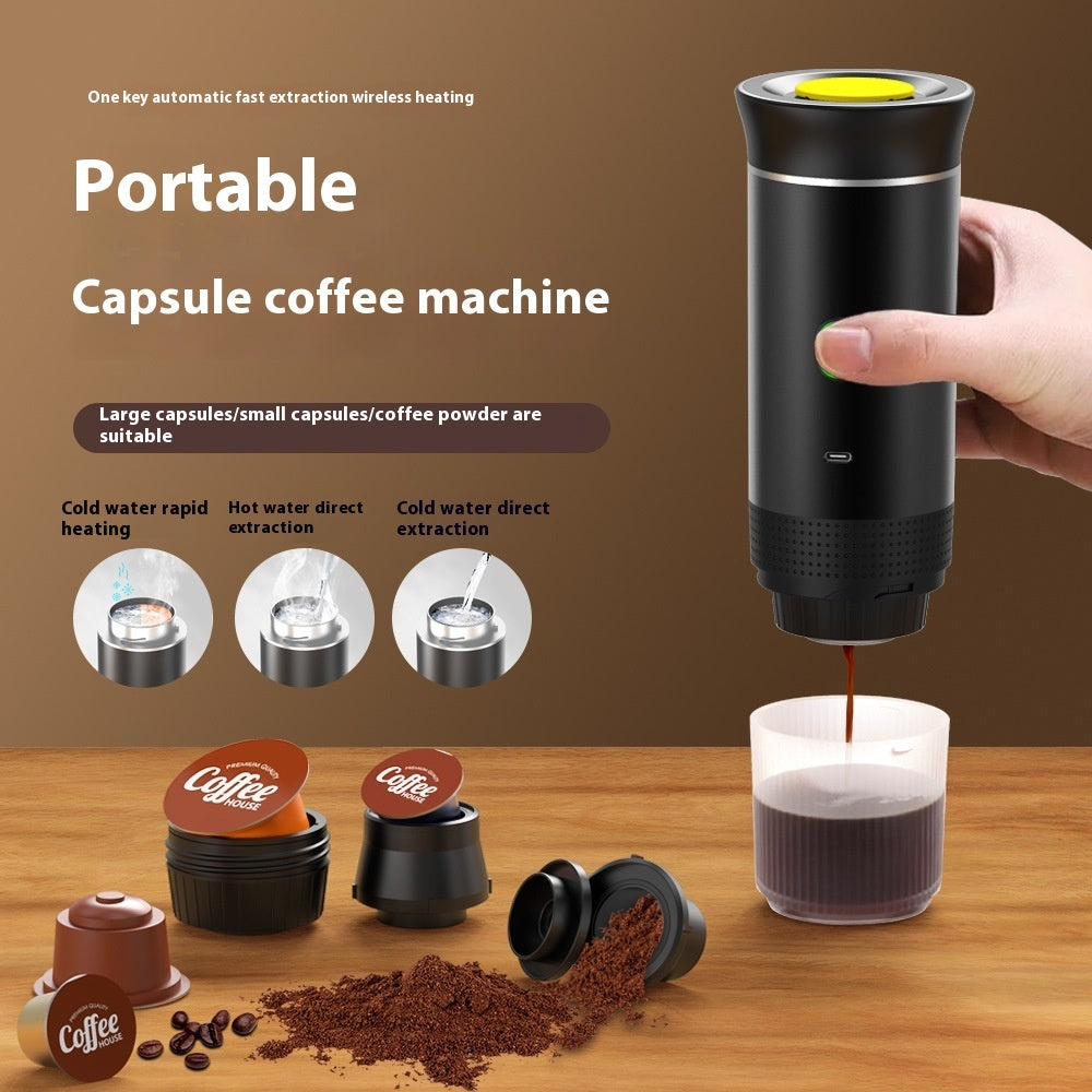Portable 3-in-1 Electric Coffee Grinder Espresso Maker