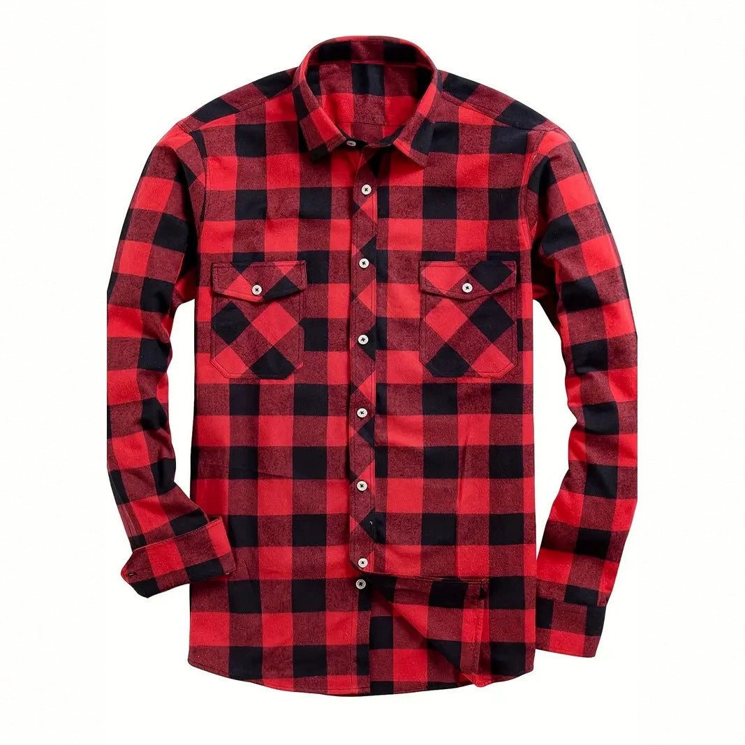 Flannel Plaid Shirt For Men All Seasons