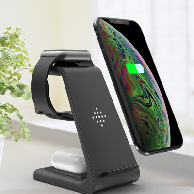 3 in 1 Wireless Fast Charging Station and Phone Stand