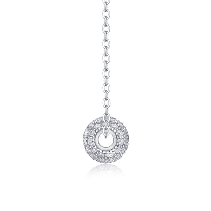 Meet At This Moment S925 Silver Platinum Plated Moissanite Pendant