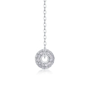 Meet At This Moment S925 Silver Platinum Plated Moissanite Pendant