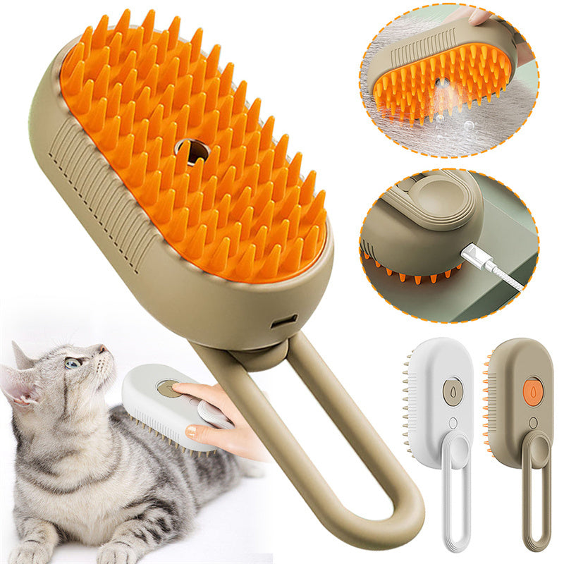 3-in-1 Steamy Hair Removal Pet Brush