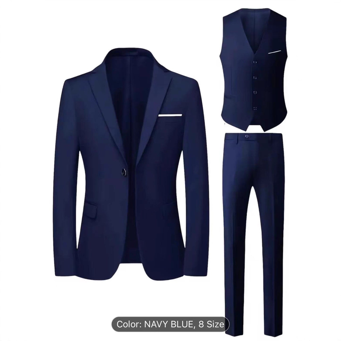 Men's Wedding Business Three-piece Suit Set – Formal & Stylish