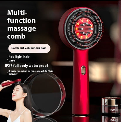 Electric Massage Comb with Red Light Therapy & Scalp Care