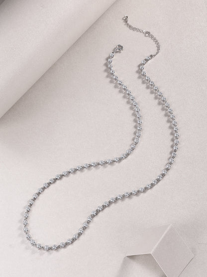 Heart-to-Heart S925 Silver Platinum Plated Moissanite Pendant