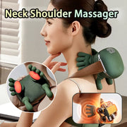 Electric Neck And Shoulder massager in use, providing comfortable 4D kneading massage and soothing heat.