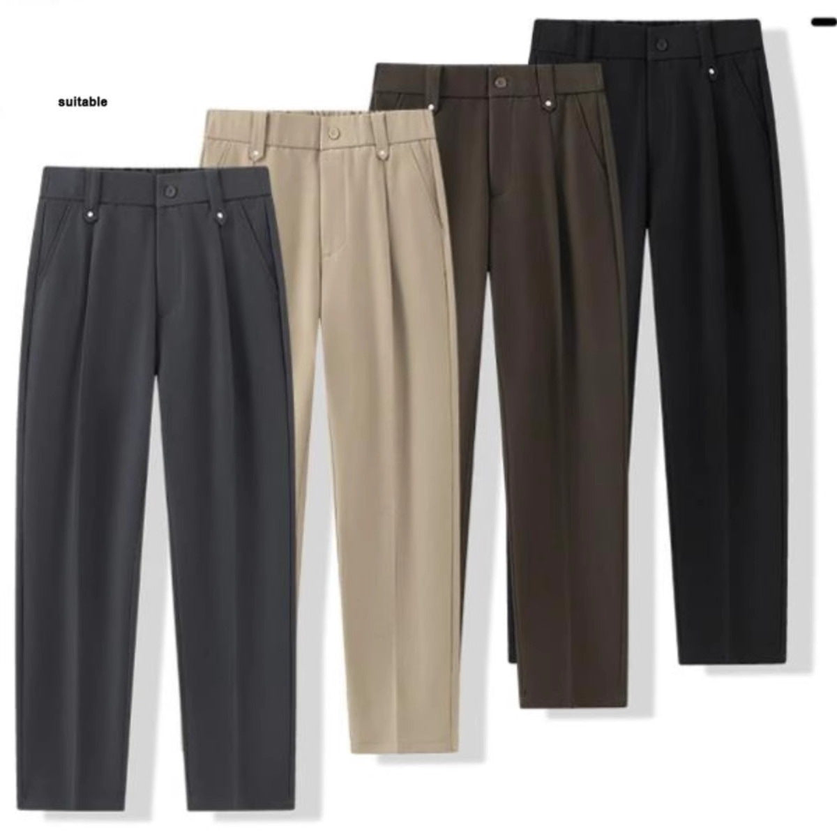 Men's Autumn Drape Loose Straight Wide Leg Trousers