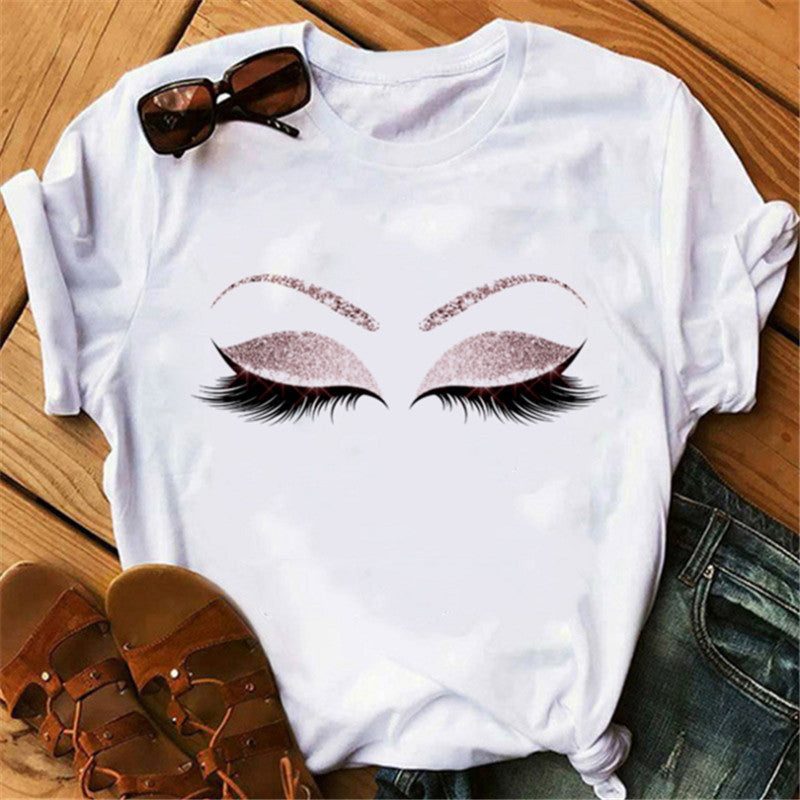 Lip print ladies T-shirt