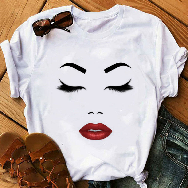Lip print ladies T-shirt