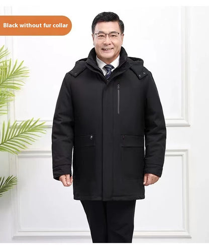 Men's Stylish Mid-Length Coat with Detachable Liner | Winter Fashion