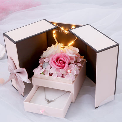 Mother’s Day Double Door Rose Gift Box – Jewelry & Decorative Keepsake