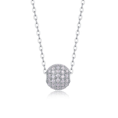 Meet At This Moment S925 Silver Platinum Plated Moissanite Pendant