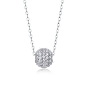 Meet At This Moment S925 Silver Platinum Plated Moissanite Pendant