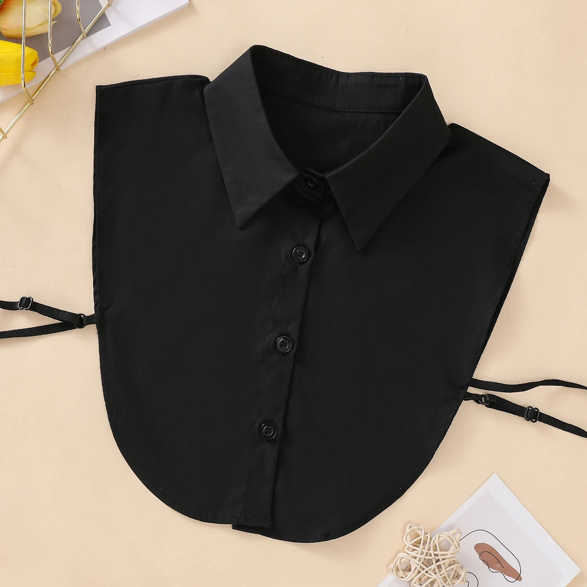 Women’s Cotton Detachable Fake Collar Half Shirt