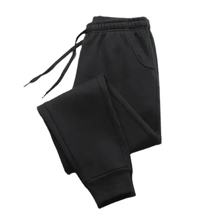 Black Color Men’s Fleece Jogger Sweatpants for Workout and Casual Wear