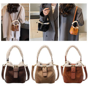Retro Plush Crossbody Shoulder Bag for Women