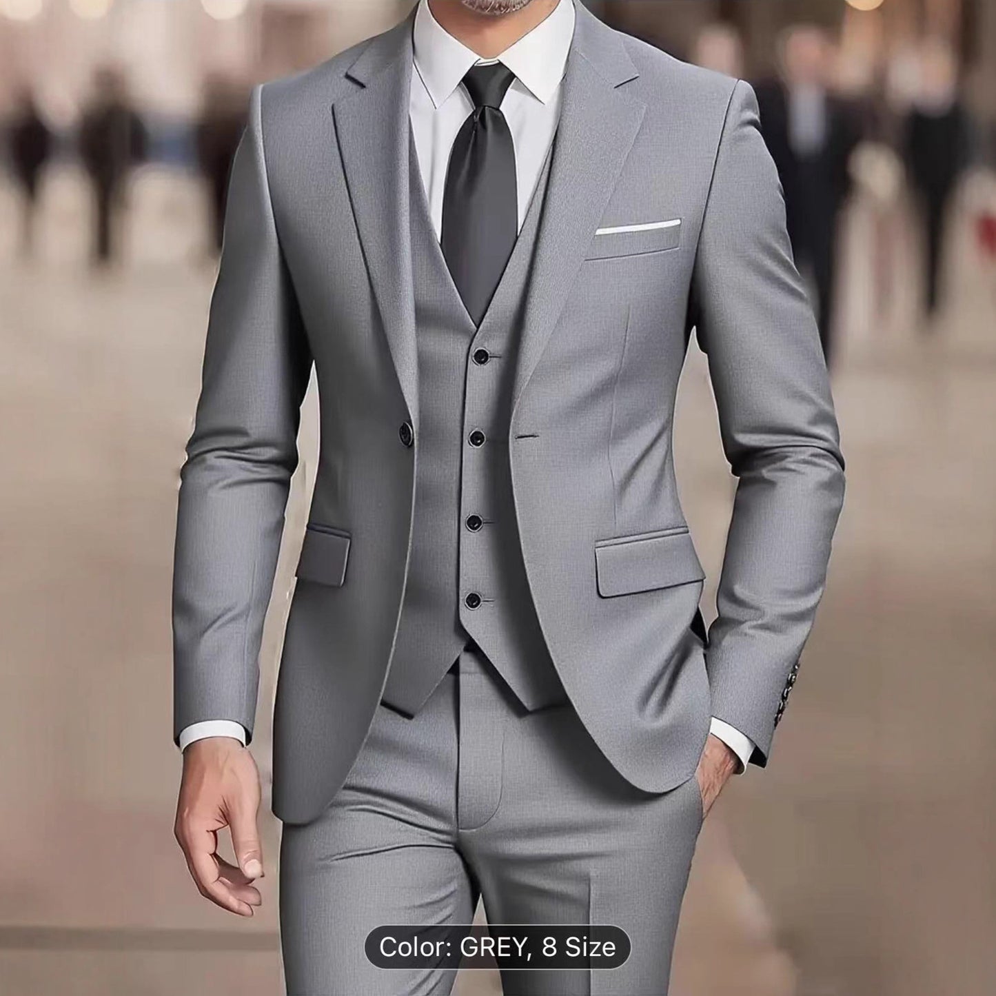 Men's Wedding Business Three-piece Suit Set – Formal & Stylish