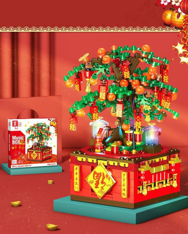 Building Blocks Music Box Christmas Tree Decor