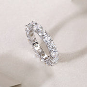 Starlight S925 Silver Platinum Plated Moissanite Diamond Ring