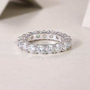 Starlight S925 Silver Platinum Plated Moissanite Diamond Ring