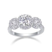 Luxurious S925 Silver 1-Carat Moissanite Diamond Ring