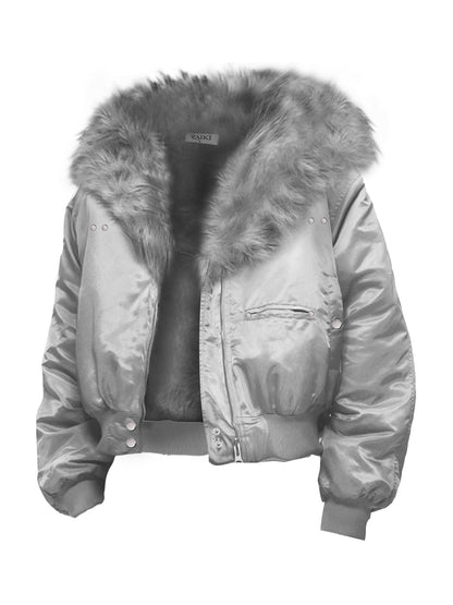 Mountain Carving Mink Fur Air Force Jacket Autumn And Winter