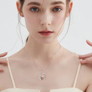 Sterling Silver Red Panda Necklace – Cute Bamboo Pendant Gift