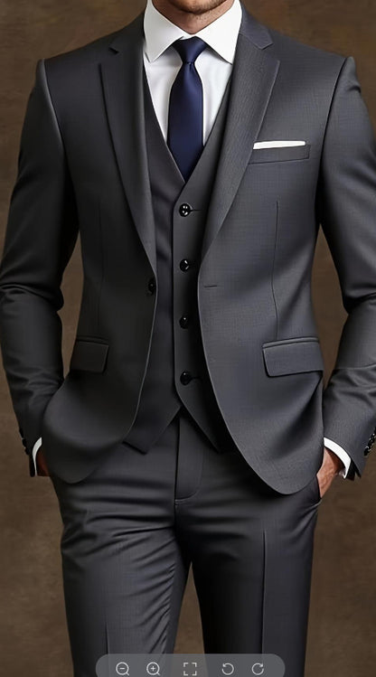Men's Wedding Business Three-piece Suit Set – Formal & Stylish