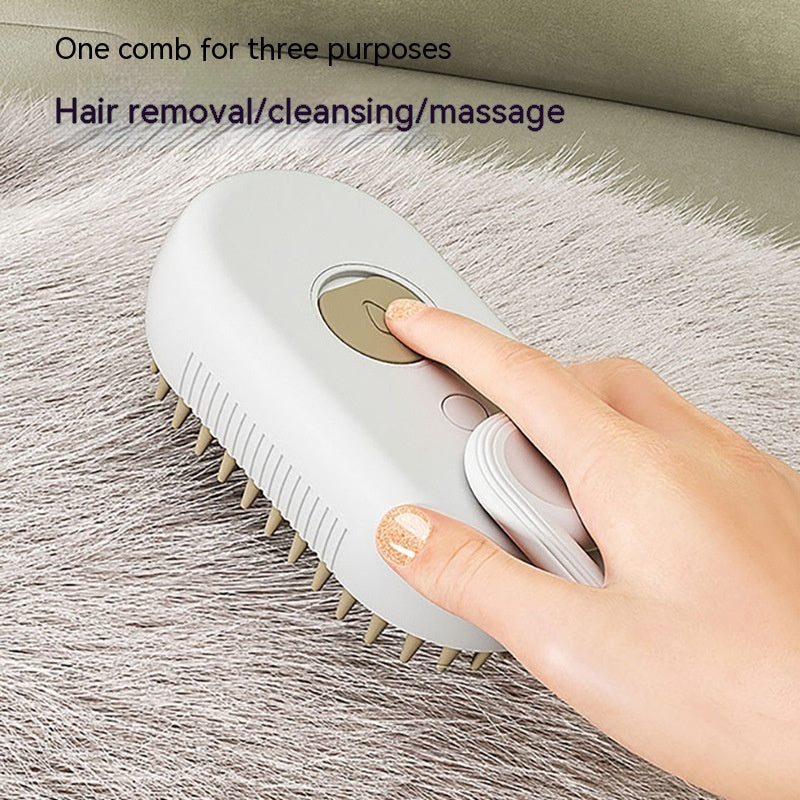 3-in-1 Steamy Hair Removal Pet Brush