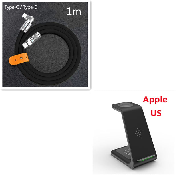 3 in 1 Wireless Fast Charging Station and Phone Stand