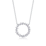 Emerald Water Ripples S925 Silver Platinum Moissanite Pendant