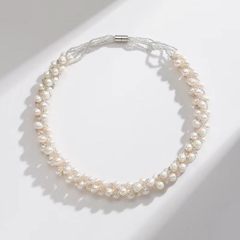 Natural Freshwater Pearl Short Necklace