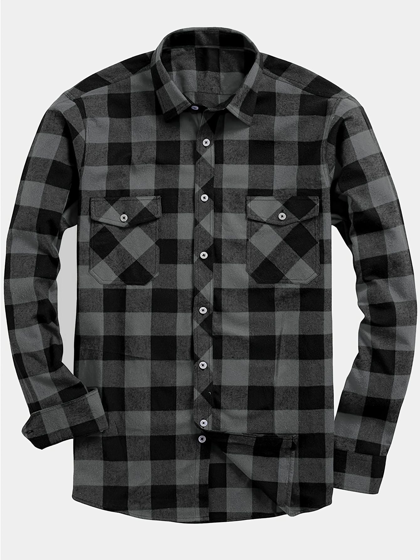 Flannel Plaid Shirt For Men All Seasons