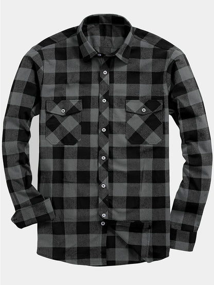 Flannel Plaid Shirt For Men All Seasons