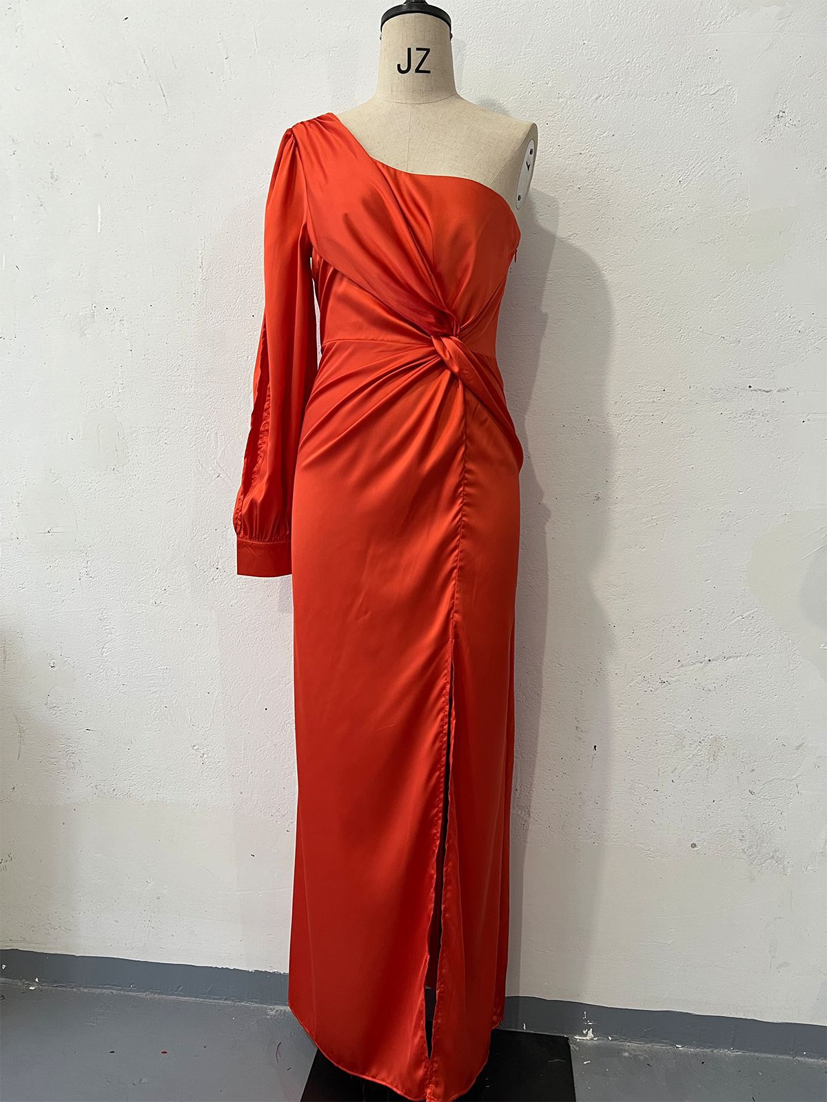 One-Shoulder Split Long Evening Dress