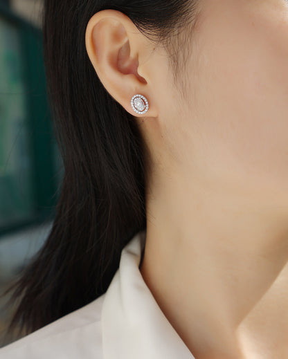 Phantom Night S925 Silver Platinum Plated Moissanite Earrings